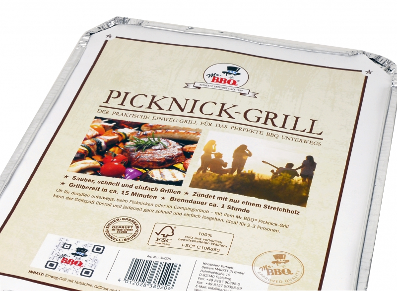 Picknick-Grill, Einweg-Grill von Mr. BBQ®