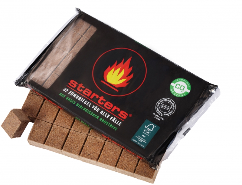 32 Zündriegel für alle Fälle - Grillanzünder auf Holzbasis